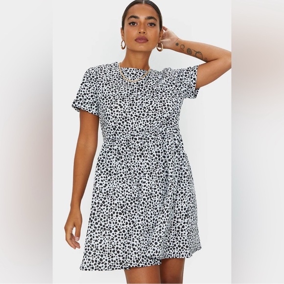 PRINTED BABYDOLL DRESS - Picture 1 of 6